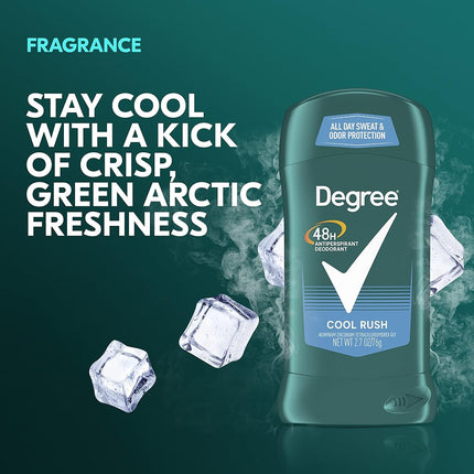 Degree Men Dry Protection 48 Hour Antiperspirant, Cool Rush 2.7 oz (Pack of 6)