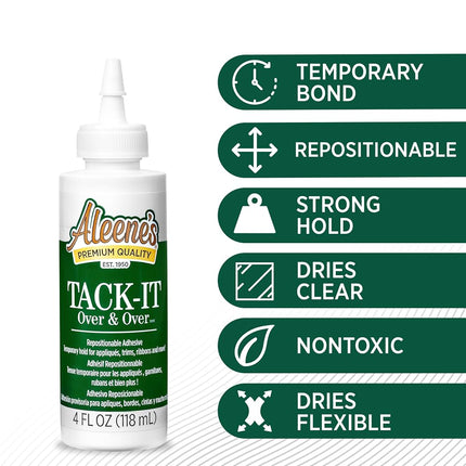 Aleene's 15635 Tack-It Over and Over, 4-Ounce