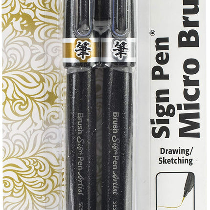 PENTEL ARTS Sign Pen SILVR, Gold & Silver, One Siz