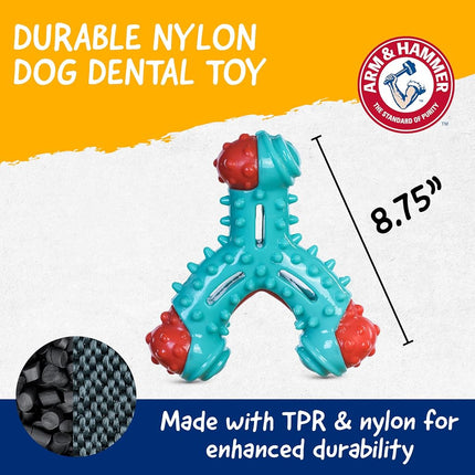 Arm & Hammer for Pets Nubbies Wishbone Dog Dental Toy | Best Dog Chew Toy for Moderate Chewers | Helps Reduce Plaque & Tartar | Chicken Flavor Baking Soda (Pack of 24)
