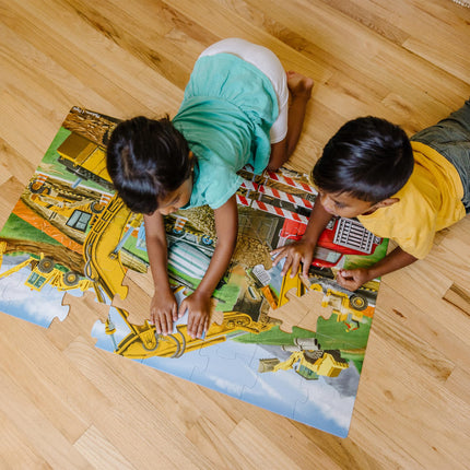 Melissa & Doug Building Site Jumbo Jigsaw Floor Puzzle (48 pcs, 2 x 3 feet Long)