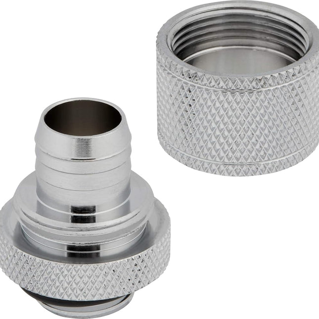 Corsair Hydro X XF Chrome Brass 10/13mm G1/4" Softline Compression Fittings - Four Pa
