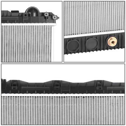 DNA MOTORING Radiador de Enfriamiento de Aluminio Estilo OE de 2 Hileras Compatible con 08-17 VNM VNL / 15-17 VNX / 15-18 Vision Granite, OEM-RA-FL-069