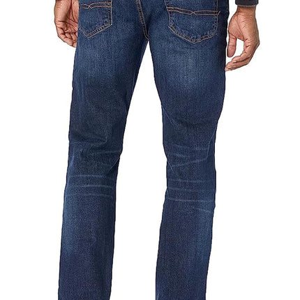Buffalo David Bitton Men's Slim Ash Jeans, Sanded and Whiskered Indigo, 30W x 34L