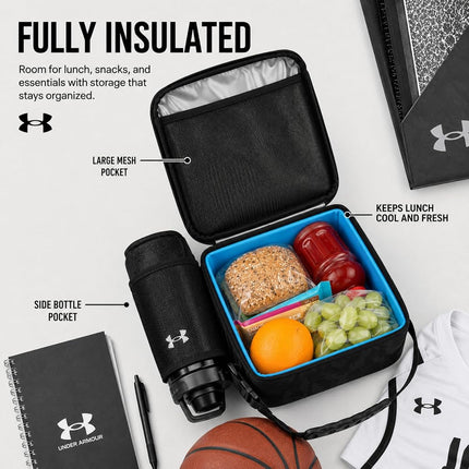UA Scrimmage 3 Lunchbox Black Woodland Camo OSFA