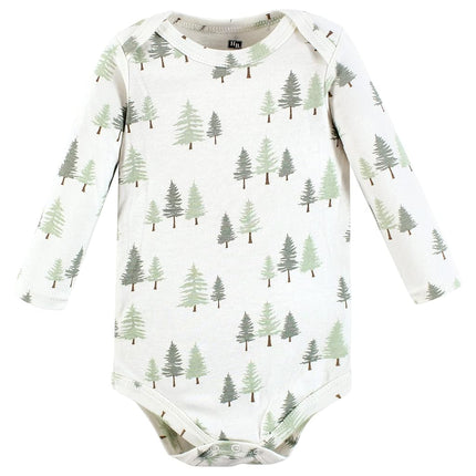 Hudson Baby Grenouillères unisexe en coton à manches longues, Motif cerf de la forêt, 3-6 mois