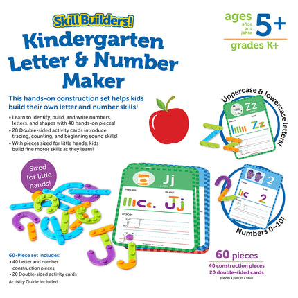 Learning Resources Skill Builders! Creador de letras y números para jardín de infancia