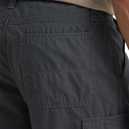 Wrangler Authentics Men's Classic Relaxed Fit Cargo Short, Anthracite Ripstop, 34