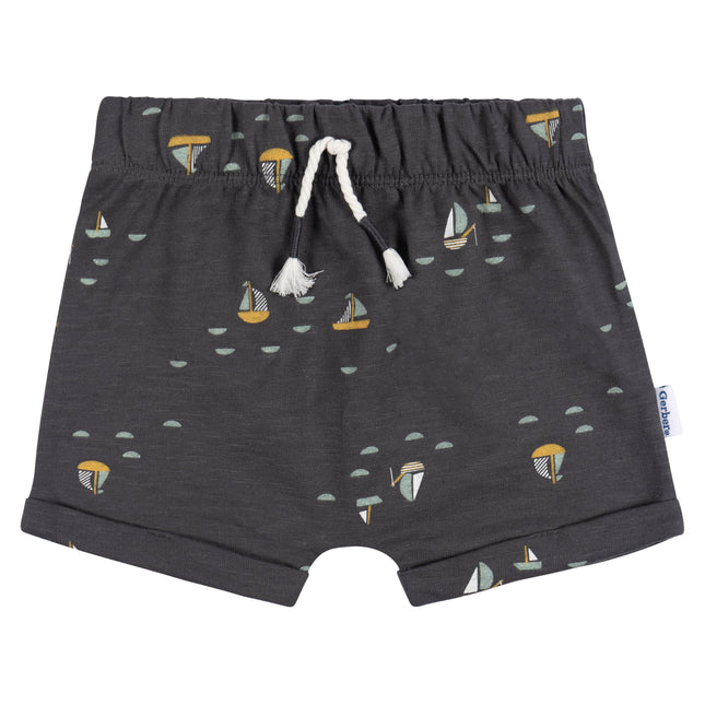 Gerber baby-boys T-shirt and Shorts Set, Sailboats, 24 Months