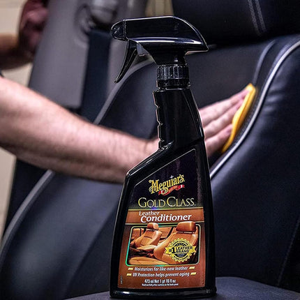Meguiar's Gold Class Leather Conditioner, 473 ml | Nourishes and Protects Car Leather | Restores Softness and Flexibility | Prevents Cracking and Fading