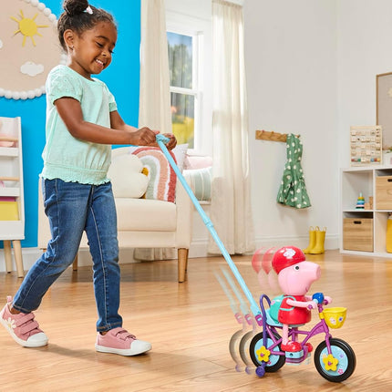 Peppa Pig Ready, Pedal, Go Peppa Interactive Figure and Bicycle Playset | 75+ Sounds, Reactions, Song | Preschool Toys for Girls and Boys Ages 3+