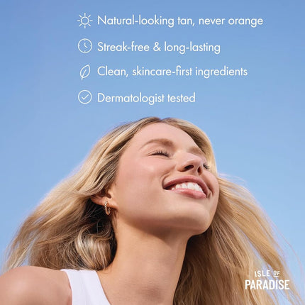 Isle of Paradise Bronzed 3 Piece Self-Tanning Set, Medium Self-Tan Drops, Express Tinted Self-Tan Mousse, Streak-Free Tanner, Hydrating Formula with Hyaluronic Acid & Niacinamide