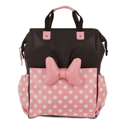 Disney Baby Girl Minnie Mouse Big Bow Diaper Bag, 