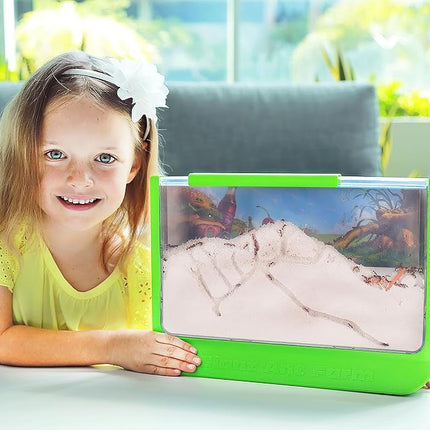 Uncle Milton | Giant Ant Farm | Extra Large Viewing Area with Ant Picnic Scene, Classroom Toy, Classic Kids Educational Toy for Boys and Girls Aged 6+ | Basic Fun 00056
