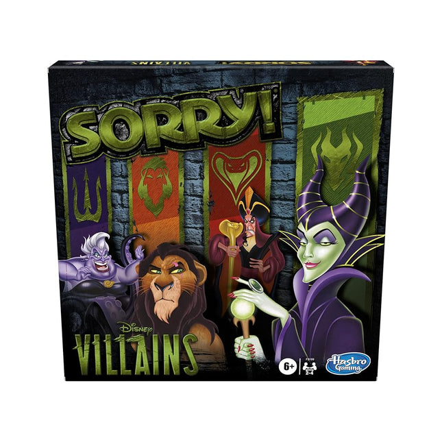 Sorry! Board Game: Disney Villains Edition Kids Game, Family Games for Ages 6 and Up (Amazon Exclusive)