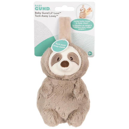 GUND Baby Lil' Luvs Tuck-Away Lovey, perezoso Reese, juguete de peluche ultrasuave con manta integrada para bebés y recién nacidos