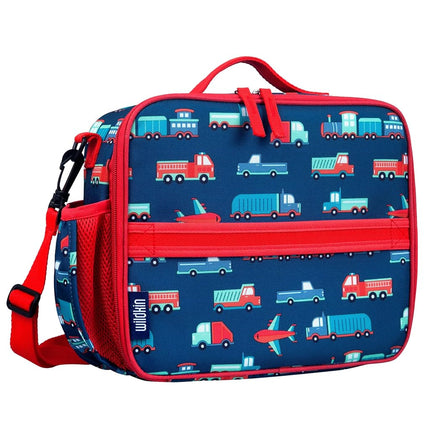 Wildkin Kids ECO rPET Insulated Lunch Box – Keeps Food Hot or Cold, Easy-Clean Lining, Mesh Pockets & BPA-Free – Boys & Girls, Ideal for School, Travel & Daycare – Transportation
