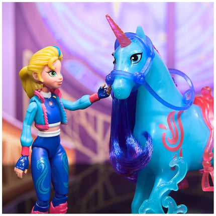 Unicorn Academy, Isabel & River Power of Friendship Set with Translucent Saddle and 2 Power Accessories, Dolls and Unicorn Toys for Girls Aged 4 and up, Metallic