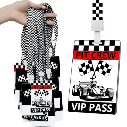 25 Sets Racing VIP Pass Cards with Racing Lanyards