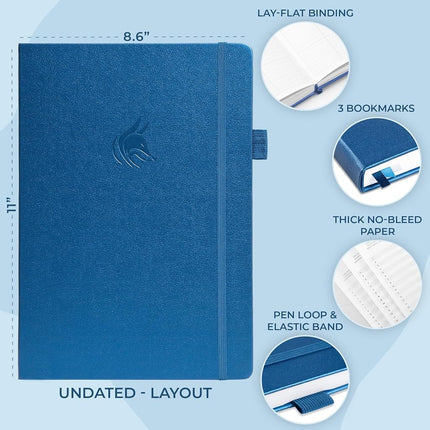 Clever Fox Teacher Planner, School & Homeschool Book, A4 Size Mystic Blue
