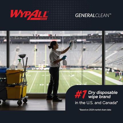 Wypall X50 Disposable Wipers (35015), Strong for Extended Use, Jumbo Roll, White, 1,100 Sheets / Roll