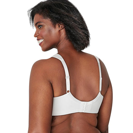 Playtex Women's Wireless, 18 Hour Plus-Size Bras Available, Ultimate Lift, Moisture-Wicking, Single Or 2-Pack, Opaque, White Animal, 44D