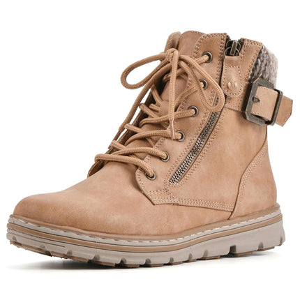 CLIFFS BY WHITE MOUNTAIN Women's Kelsie Hiking Boot, Wheat/Fabric, 7 UK