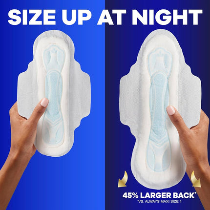 Always Maxi Size 2 Long Pads with Wings, Super Absorbency, Unscented, 60 Count, Packaging May Vary
