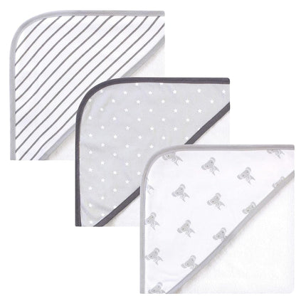 Hudson Baby Serviettes à capuche en coton riches unisexe pour bébé, éléphant moderne, taille unique