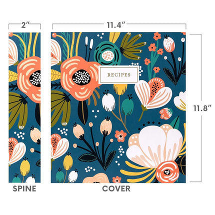 Jot & Mark 8.5"" x 11"" Sturdy 3 Ring Recipe Binder with Spill-Proof Clear