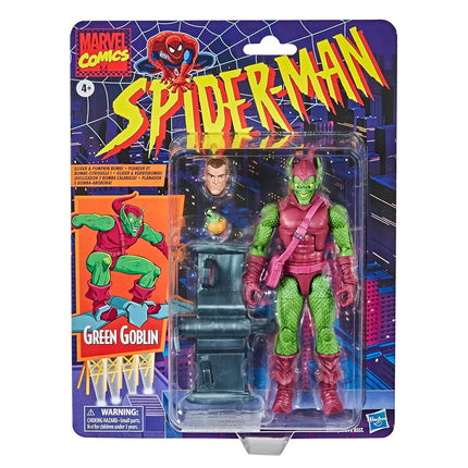 Spider-Man Hasbro Marvel Legends Series 6-inch Collectible Green Goblin Action Figure Toy Retro Collection