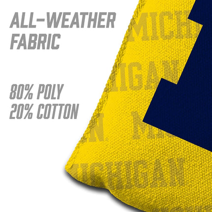 YouTheFan NCAA Michigan Wolverines Cornhole Bags - 4PK - Yellow