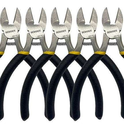 BOOSDEN 5" Diagonal Cutters,5 Pack Wire Cutters,DI