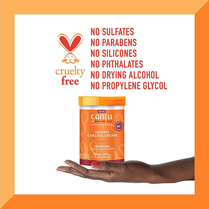 Cantu Shea Butter for Natural Hair Coconut Curling Cream, 25 Ounce