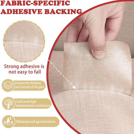 Gheeidau Linen Repair Tape 4x70 Inch Self-Adhesive Couch Patch Repair Fabric Patch for Furniture,Sofas,Cushion,Chairs,Bags,Linen Goods(Off-White)
