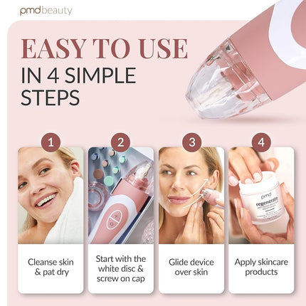 PMD Personal Microderm Elite Pro - At-Home Microdermabrasion Machine with Kit for Face & Body - Exfoliating Crystals and Vacuum Suction for Fresh and Radiant Skin - Three Speed and Suction Options