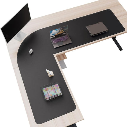 Mydours 61" x 77" x 24" L Shaped Desk Pad (Black),