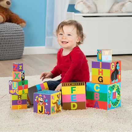 Alphabet Nesting & Stacking Cardboard Blocks