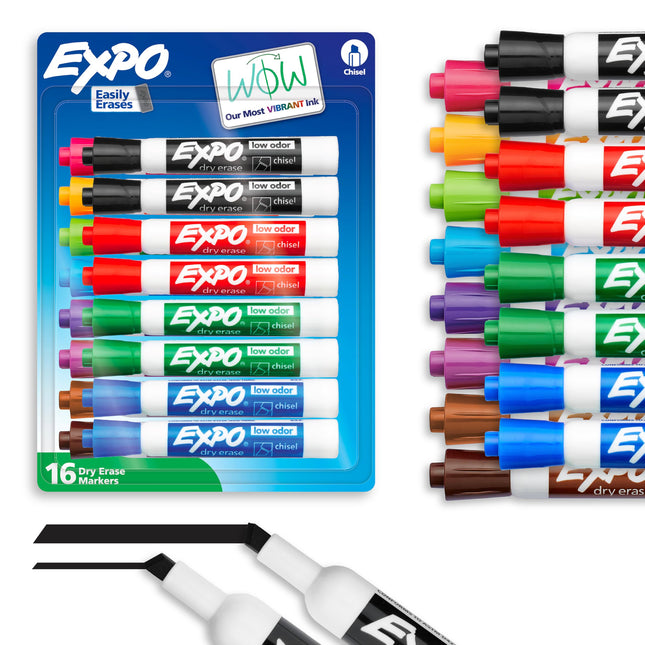 Expo Dry Erase Markers, Low Odor Ink, Assorted Col