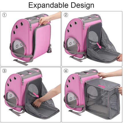 COVONO Expandable Cat Backpack Carrier, Portable Cat Backpack Up to 18 lbs