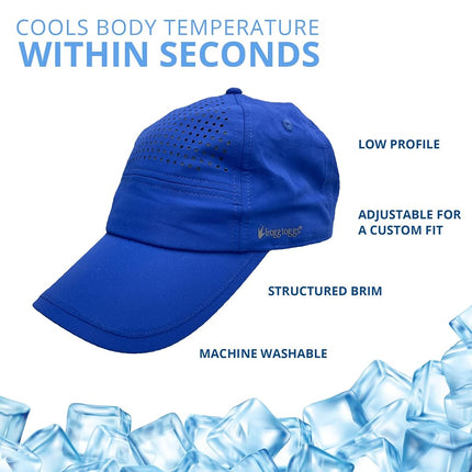 FROGG TOGGS Chilly Pro Hat, Instant Cooling and Sun Protection, Athletic Blue, One size