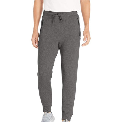 Jockey Men's Active Fleece Joggers with Zip Pockets Casual Pants, Charcoal Heather, Small