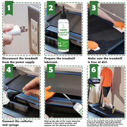 EIGTWEN 2 x 125ml Treadmill Lubricant for Belt, 100% Silicone Treadmill Oil, High Temperature Resistant Stable Treadmill Belt Lubricant, Treadmill Lube Suitable for Most Types of Treadmills