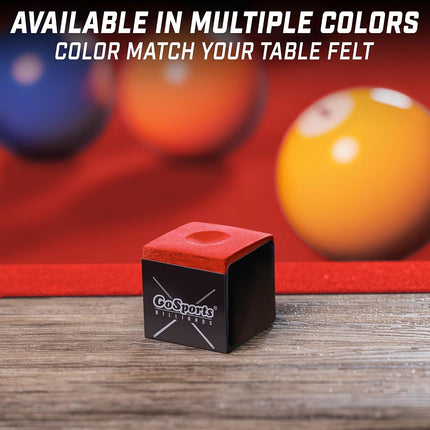 GoSports Premium Pool Cue Chalk Cube 12 Pack - Red Billiards Pool Stick Chalk
