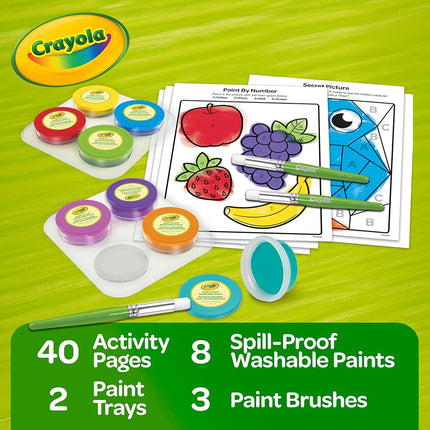 Crayola Spill Proof Paint Set, 8 Count Washable Paint for Kids, Ages 3, 4, 5