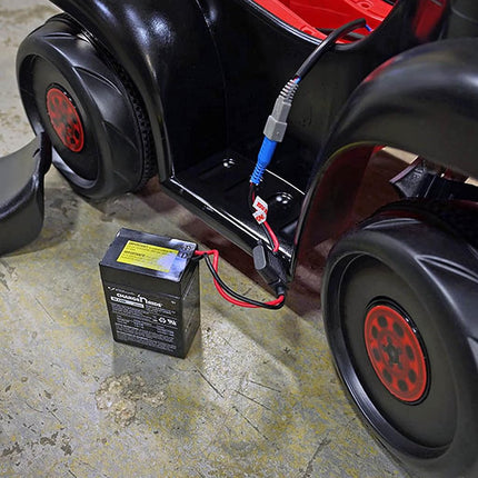 Schumacher Electric 6V Battery for Ride On Toys - 4.5 AH - with Replaceable Fuse - 6 Volt Rechargeable Battery for Kid Trax KT1269WM & Other Vehicles with B Connector - Safe & Easy to Use