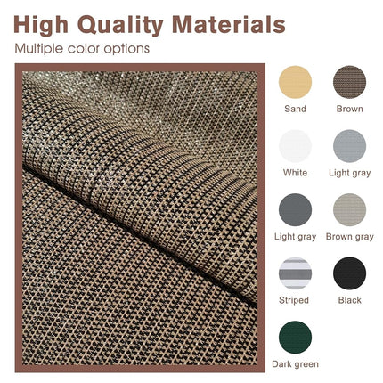 SUNNY GUARD 2.5' x 6' Balcony Privacy Screen, HDPE Patio Railing Cover Fence