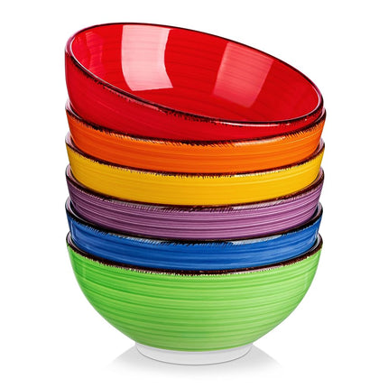vancasso Bonita 27 Oz Cereal Bowls Set of 6, Ceram