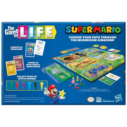 Hasbro Gaming The Game of Life: Super Mario Edition Board Game for Kids Ages 8 and Up, Play Minigames, Collect Stars, Battle Bowser