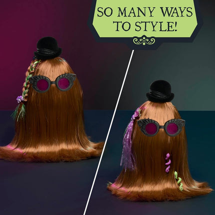Just Play Wednesday Ignatius Itt 10-inch Styling Head, 20-Pieces, 360 Degrees of Styling Options, Pretend Play, Kids Toys for Ages 4 Up